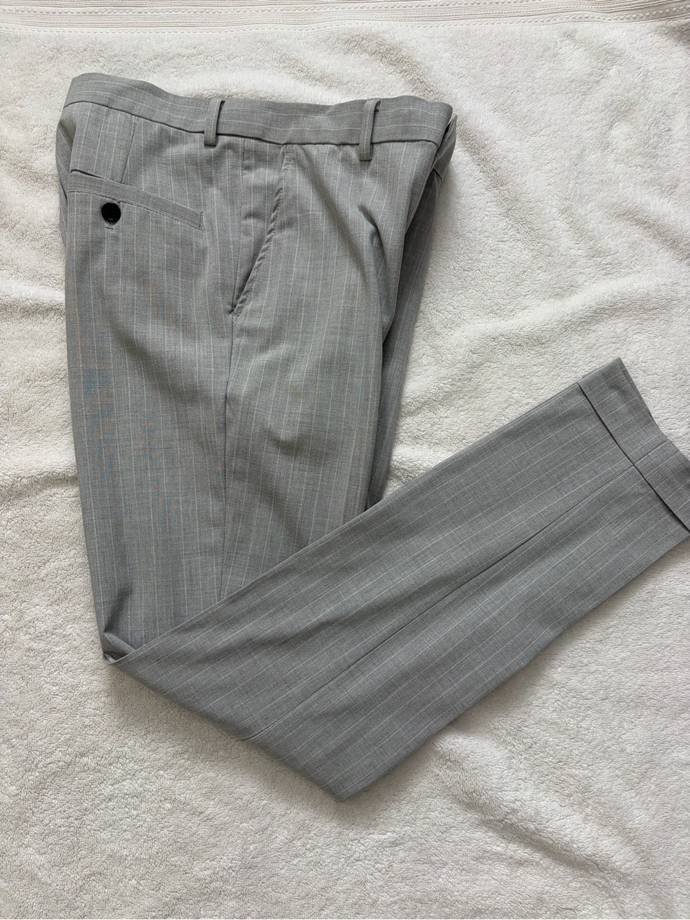 H&M Light Gray Pinstripe Men's Dress Pants Size 29 Skinny Fit